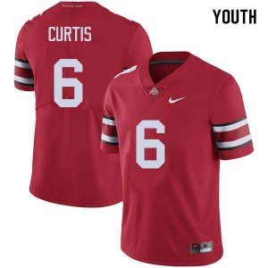Youth Ohio State Buckeyes #6 Kory Curtis Red Nike NCAA College Football Jersey Trade XOB0444WR